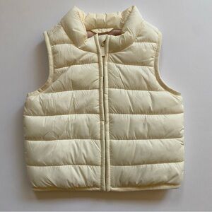 Old Navy Puffer Vest Size 3 6 Months Pink Floral Jacket Winter Fall Baby Girls